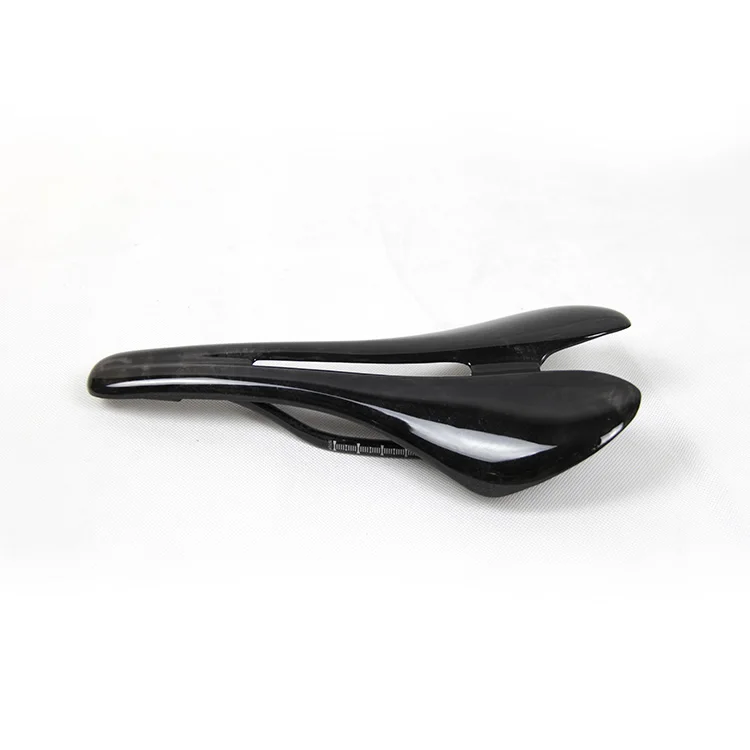 

Lightweight carbon saddle for mountain bicycle, Black/white