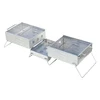 Portable stainless steel bbq grill foldable mini grill for outdoor barbecue