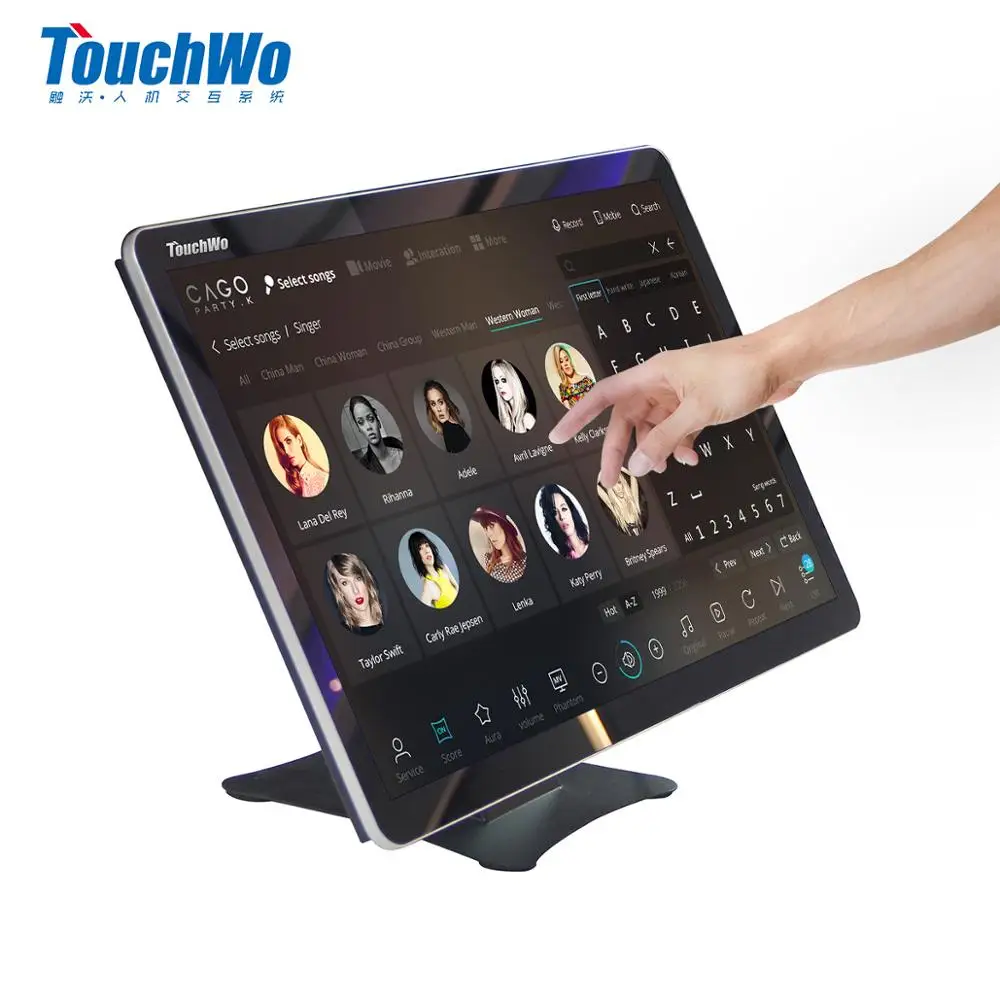 

High quality Wall mounted 21/22/13 inch full hd touch screen tactil monitor for kitchen display, Black/white/silver