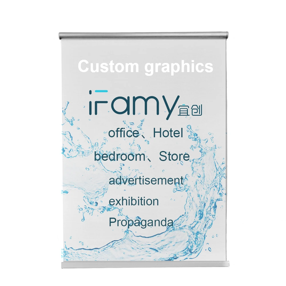

PVC blackout window blind customized printed roller blinds