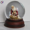 Christmas decorations resin hand made snowman glass snow ball,music snow globe
