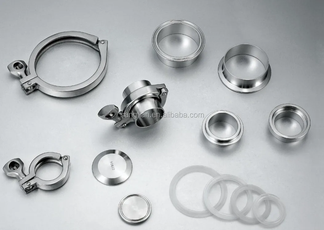 Sanitary stainless steel ss304 tri-clamp blank cap fitting