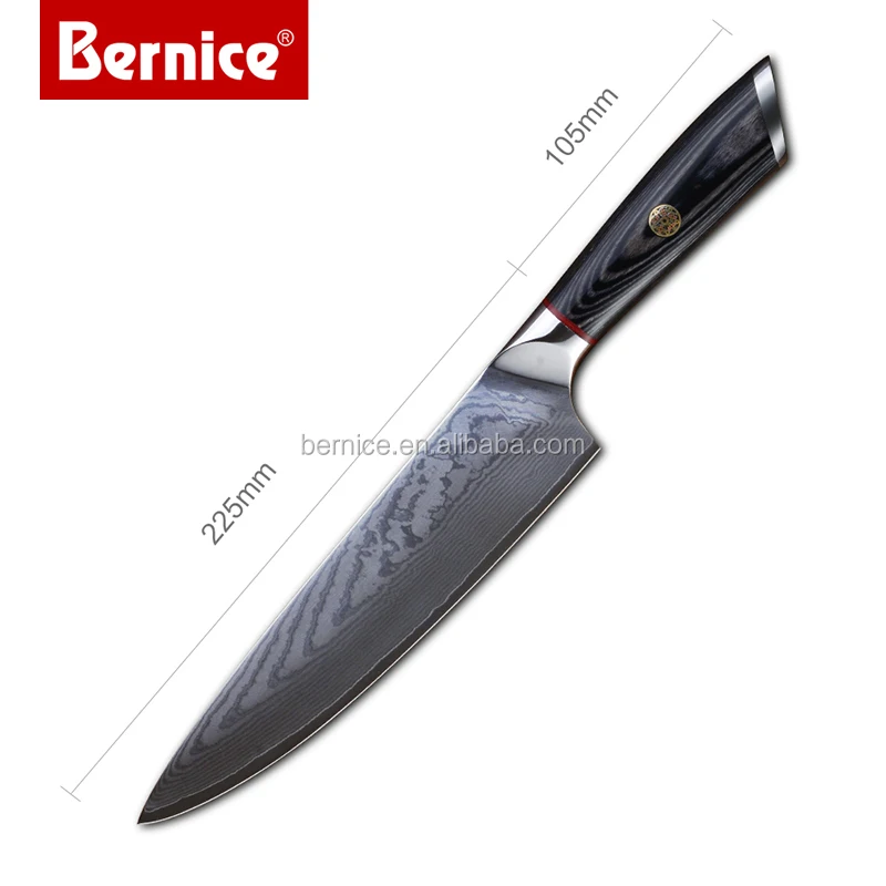 

High quality 67 layers damascus kitchen knife Japanese chef knife with pakka handle, N/a