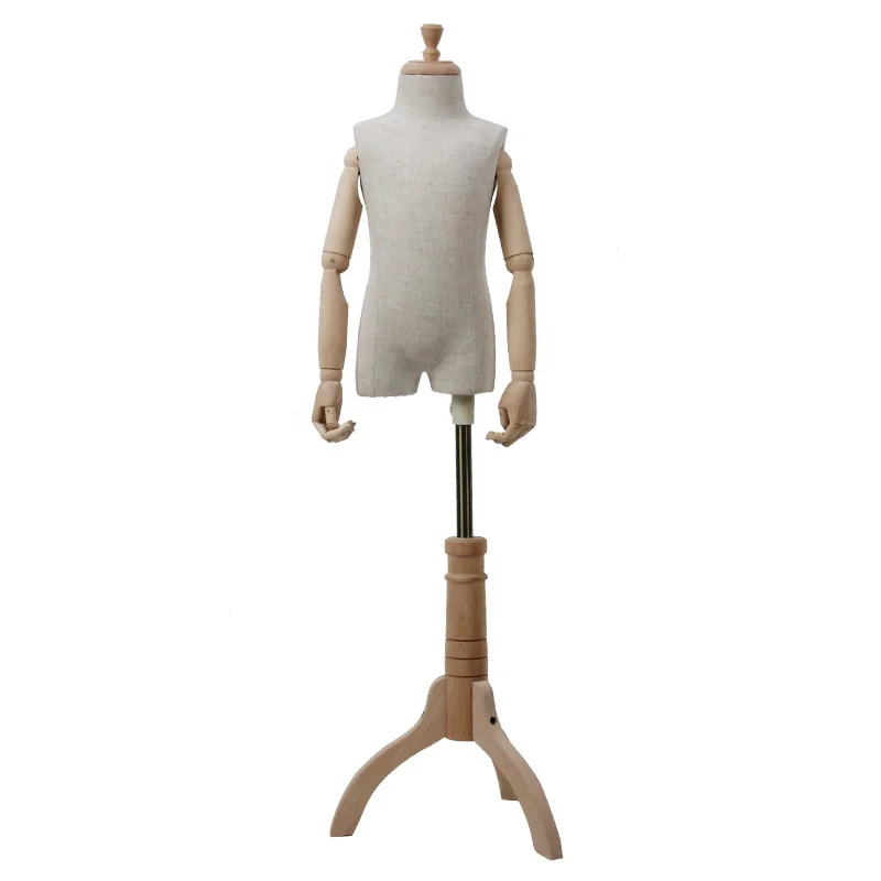 

Fabric children child kid teen half body fabric covered mannequin, Lace