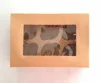 Craft Paper Cupcake Box 6holes Window Face Cake Boxes