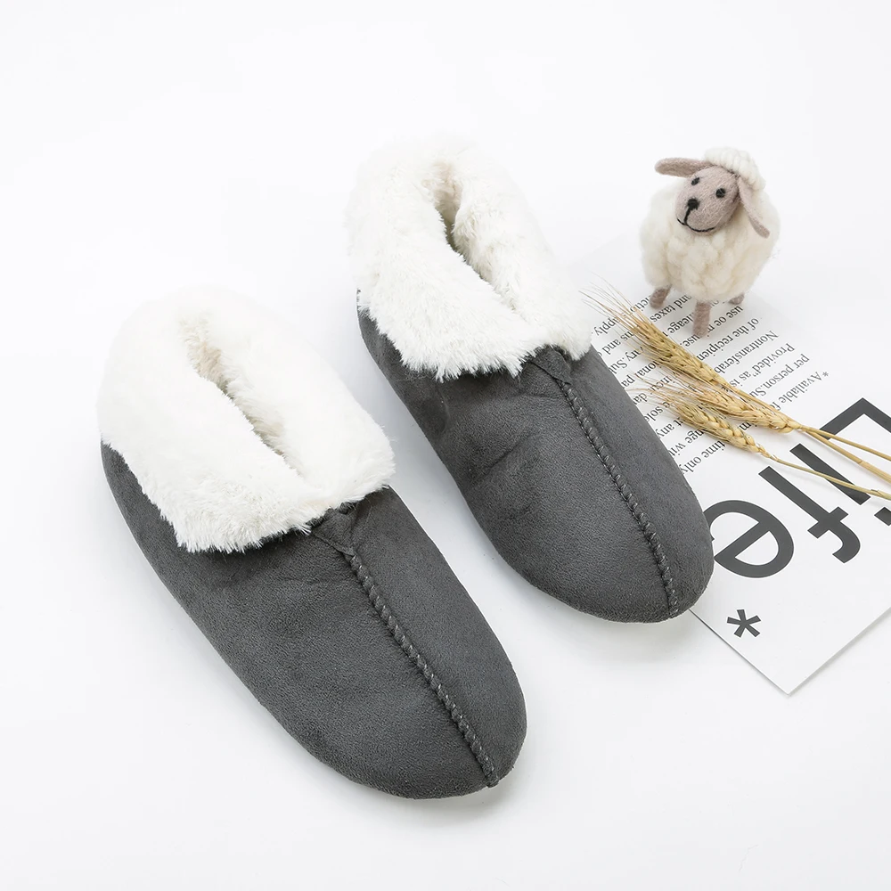China Cheap Home Shoes Black Plush Lambswool Ladies Indoor Bedroom Lady Women Shoes Slippers ...