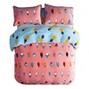 Wholesale 2017 new 100% polyest print pineapple 4pcs home textile ab version queen king bed sheet duvet cover sets