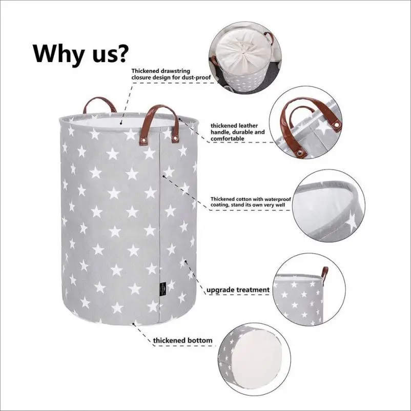 
Large Laundry Basket (9 Colors, 19
