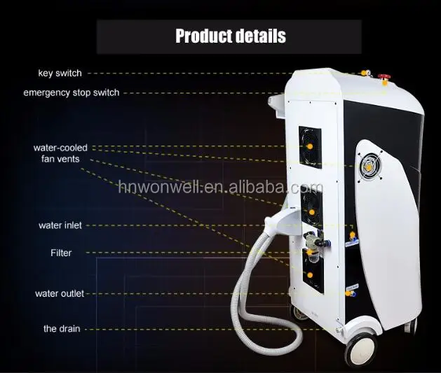 Face lift 940nm Laser hair removal machine for beauty salon