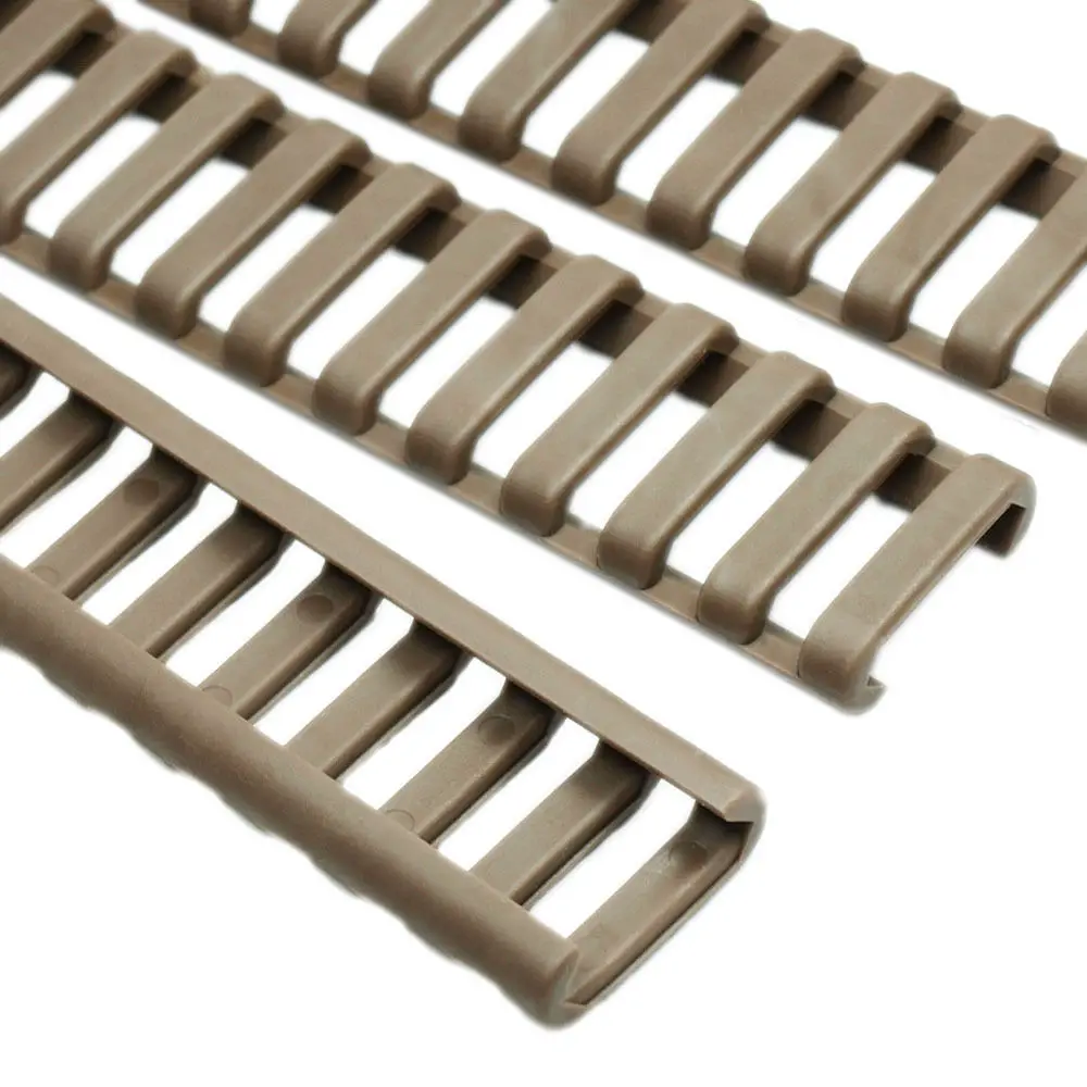 7" 17 Slots Handguard Ladder Rail Covers 4 Pack Weaver /picatinny Tan