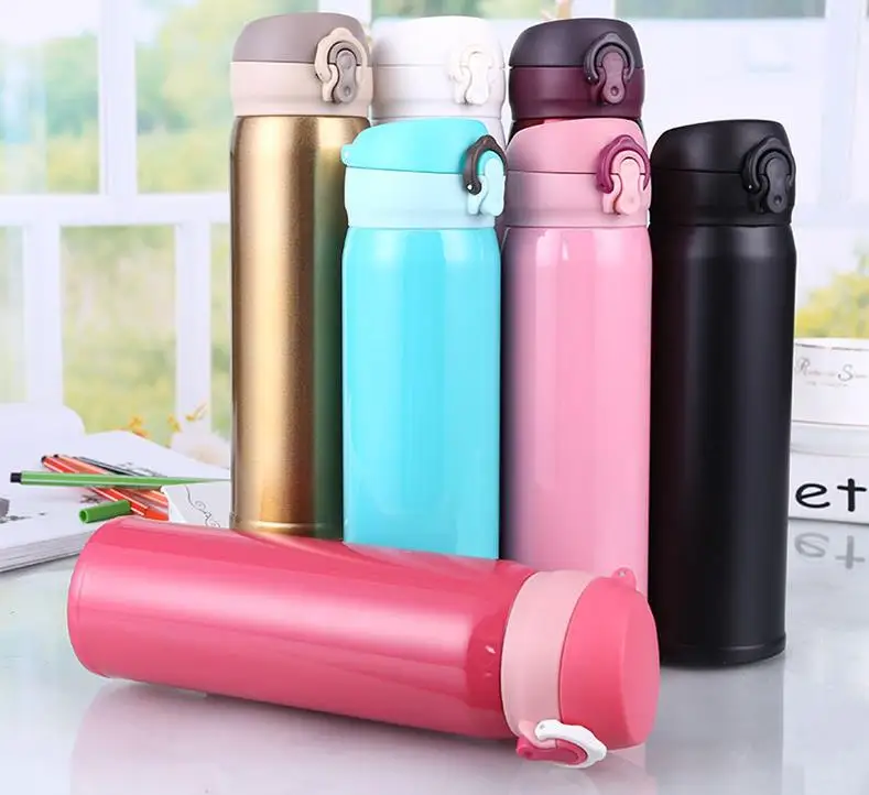 

Double Wall Vacuum Flask Thermos Stainless Steel Water Bottle, Black/pink/red/white/blue/gold