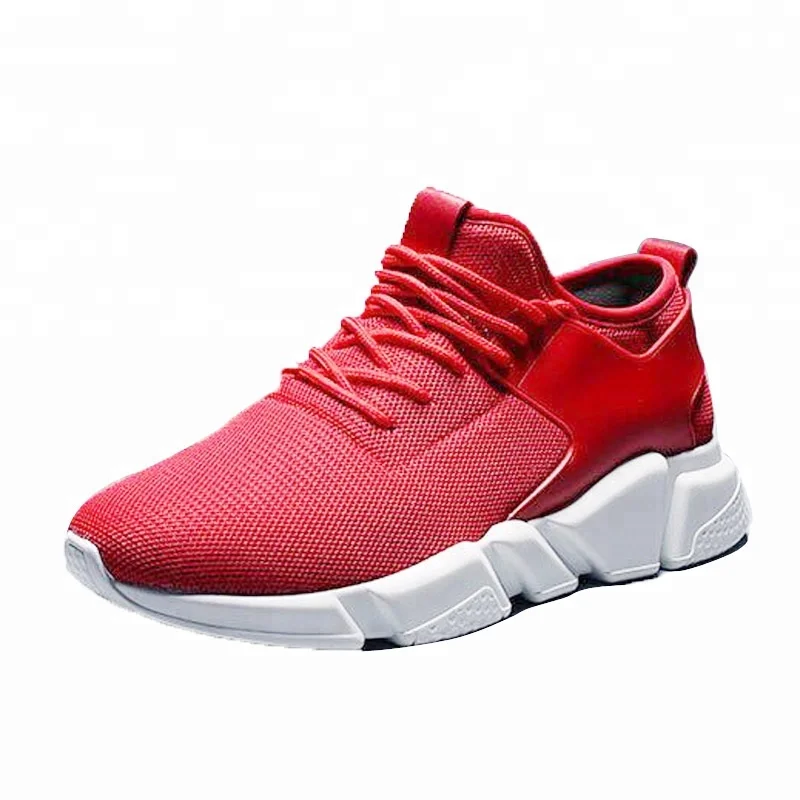 

S8005 wholesale new model cheap dancing team unisex lovers' red black stock breathable mesh upper casual sport running shoes, As picture or customized