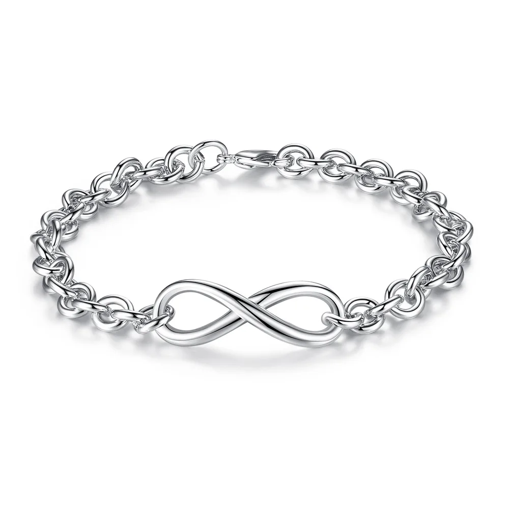 

Infinite platinum bracelet wholesale fashion European and American 8-shaped bracelet, N/a