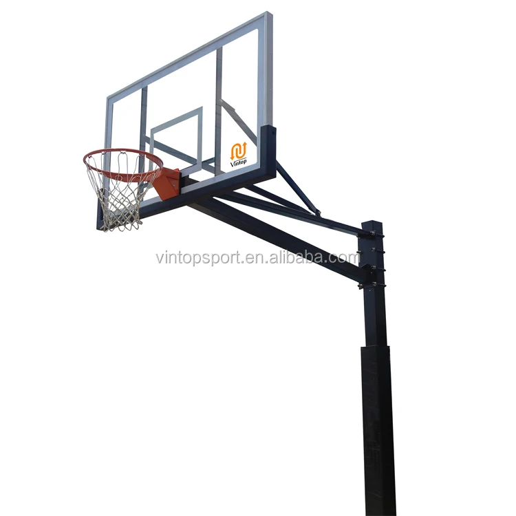 Fixed Inground Basketball Hoop Goal With 72 Inches Backboard Buy In