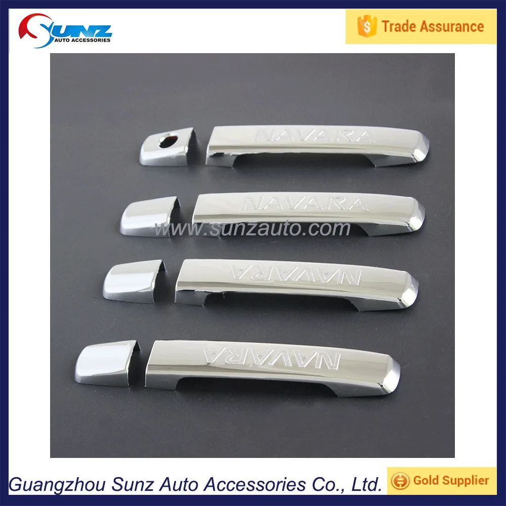 For Navara 2006 D40 2009 Door Handle Cover Chromed Abs With Key Holes
