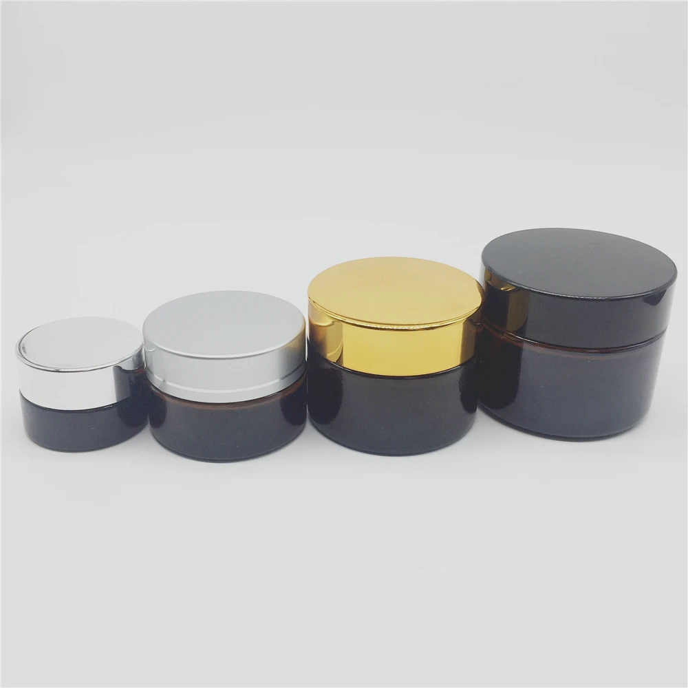 20ml 30ml 50ml Amber Cosmetic Cream Glass Jars Buy Amber Glass Jar