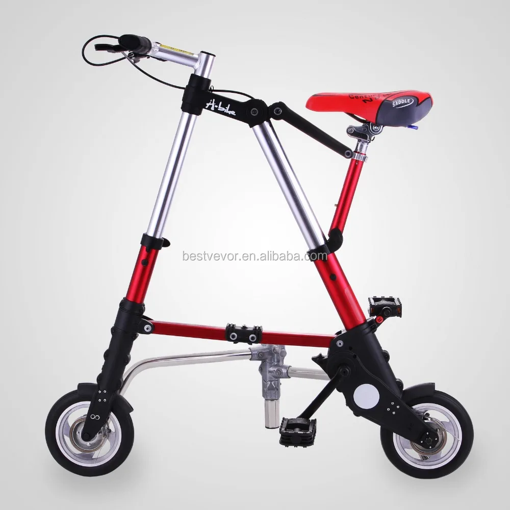 

8 Inch Folding Mini Bike Travel Bicycle City Town Foldable Bicycle Red