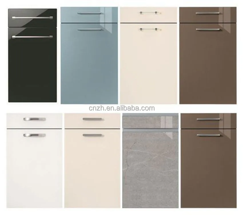 
New color acrylic kitchen cabinet door with handles 