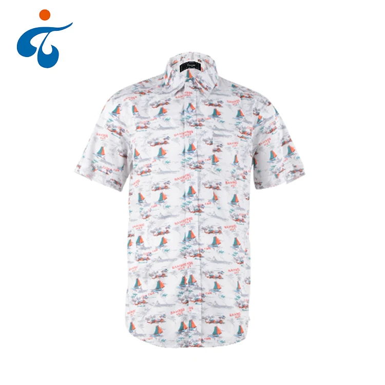 

Customized designer casual bangkok custom printed cotton hawaiian shirts