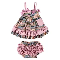 

2019 Hot Sale Adorable newborn baby clothes floral print baby outfits swing set for girls