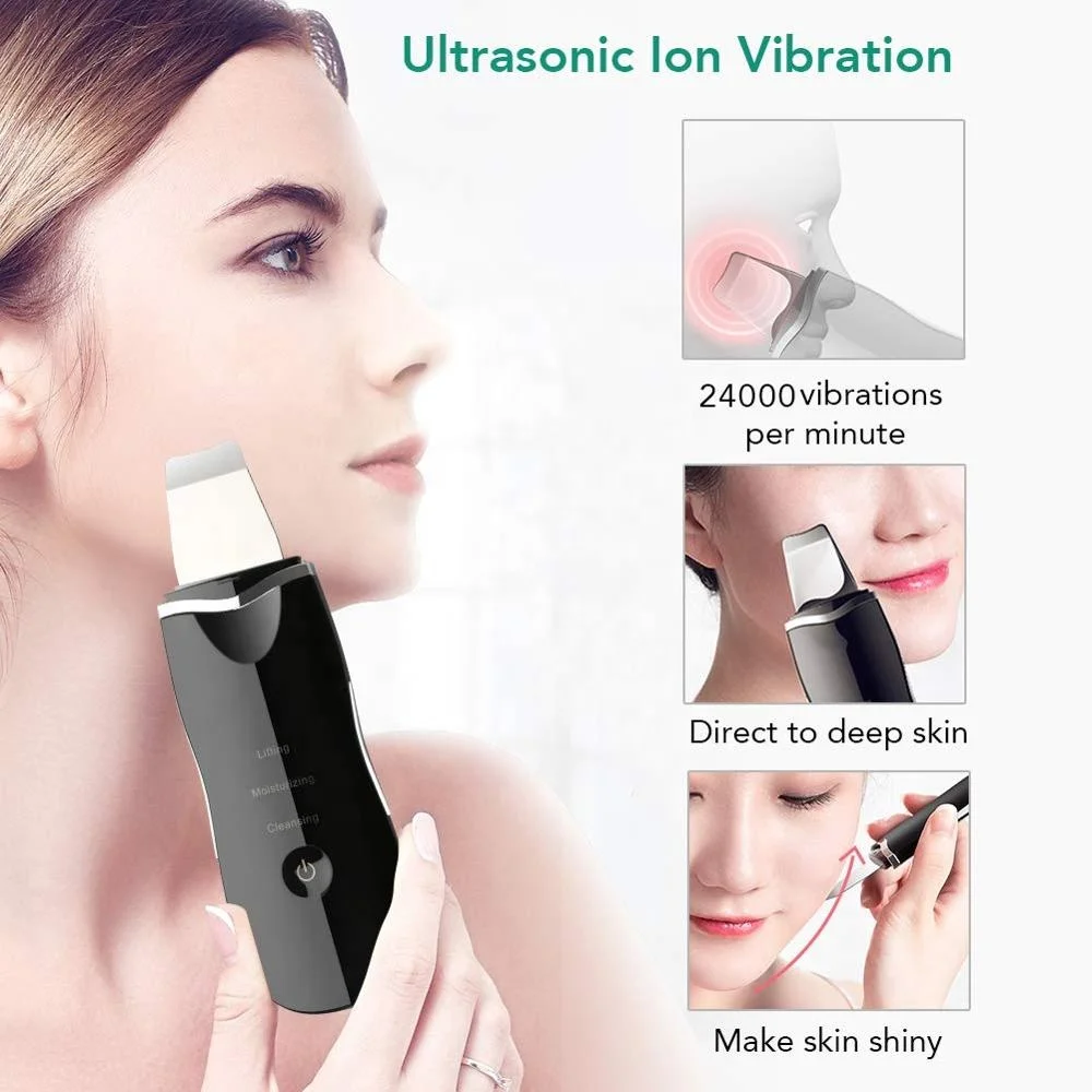 
Popular Anti-Aging Portable Ultrasonic Ultrasound Beauty Equipment Skin Peeling Scrubber 