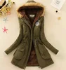 8818 Ladies Winter Fur Lining Coat Warm Thick Long Jacket Outdoor Hooded Parka