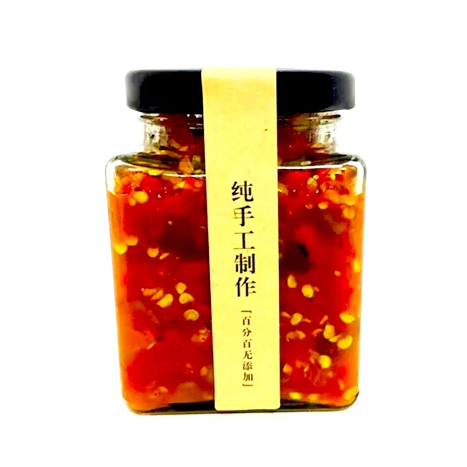 Wholesale 50500ml Square Fruit Jam Hot Sauce Glass Jars For Canning