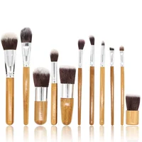 

Eco friendly Foundation Powder Mineral Eye Face Make Up Brushes Set Reusble bamboo make up brush