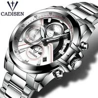 

2019 Brand CADISEN Men's Watch Casual Pilot Army Military Sports Waterproof Clock Stainless Steel Wristwatch Relogio Masculino