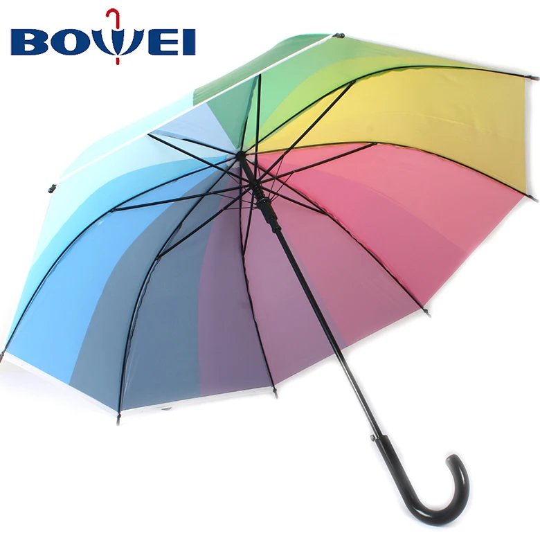2018 high quality promotion automatic open eva material rainbow umbrella