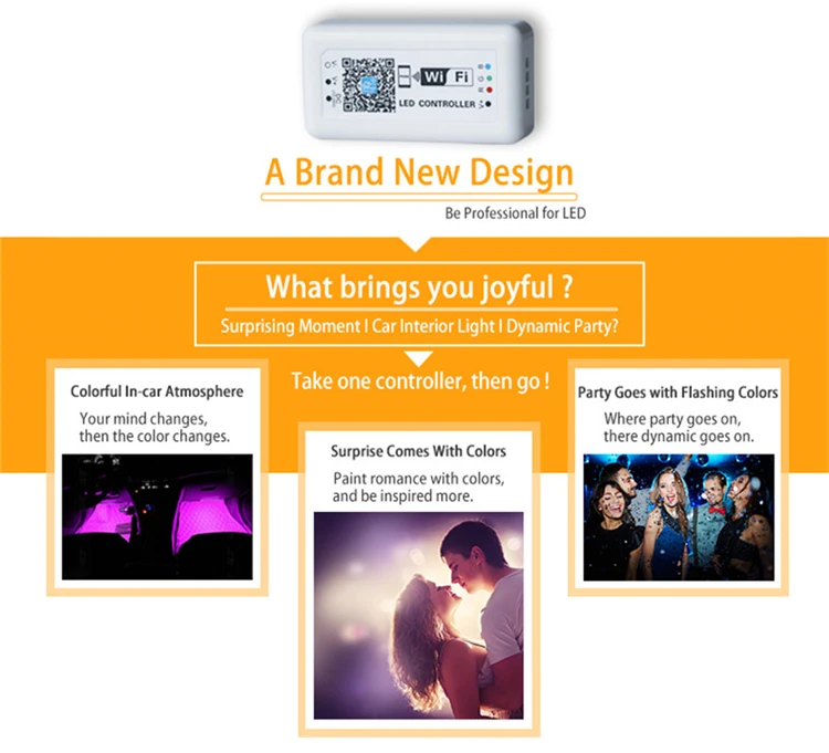 2018 hot product Wifi Single Color LED Controller with RF Remote