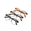 Men's Classic Inspired Half Frame Nerd Horn Rimmed unisex eyewear Unbreakable Blue Light Blocking Glasses Eyeglass Frames