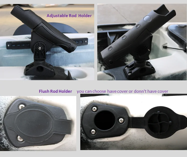 9.3' Sit On Top Sea Fishing Kayak Canoe With Foot Rests Blue Ocean