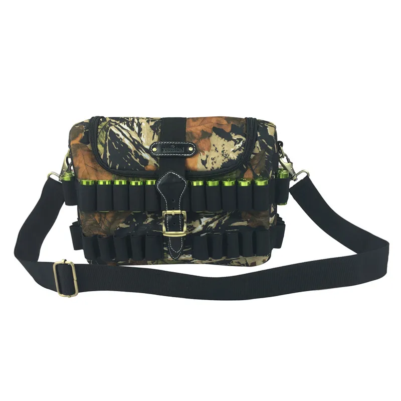 

Tourbon Camouflage Tactical Hunting ammo case Hunting Cartridge Bag Shooting Ammo Bag, Camouflag