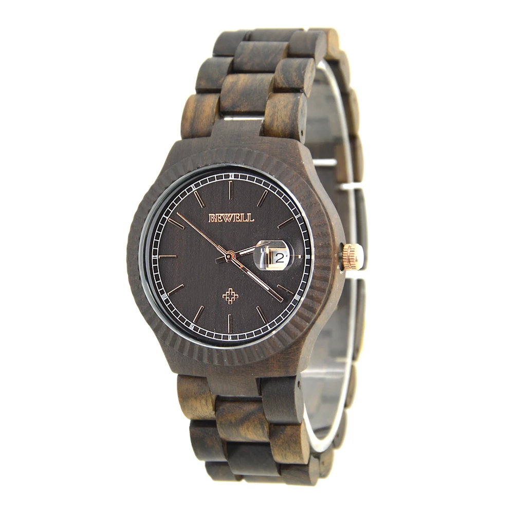 

New design super thin fashion big wooden dial girl watch women BEWELL wood watch
