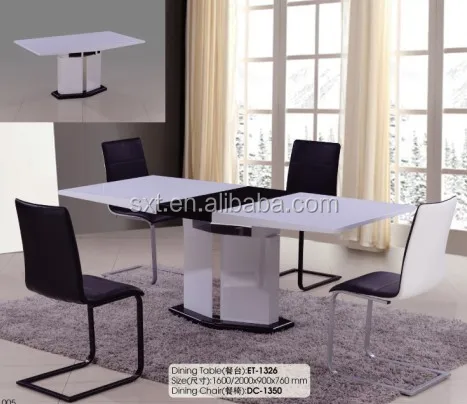 2015 diseño moderno de vidrio superior mesa comedor de diseño en ... Juegos de comedores modernos 2015