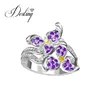 Destiny Jewellery Spiral hot sales Ring Embellished with crystals from swarovski