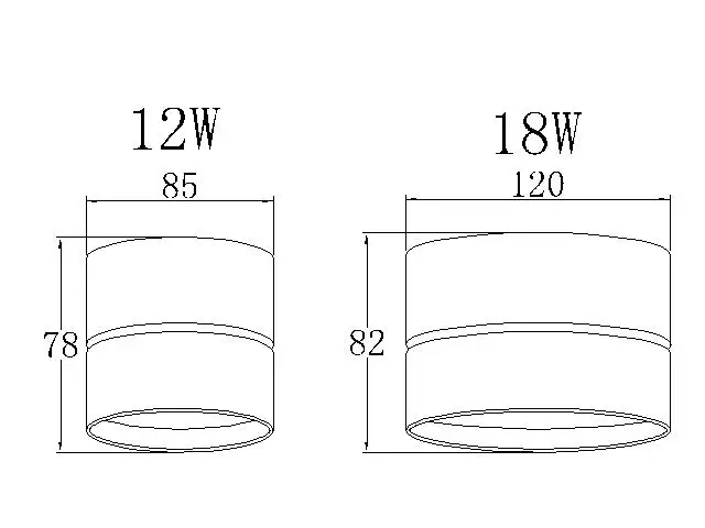 
2019 New Design 12W 18W Surface mounted led SMD downlight adjustable track light for downlight 