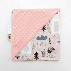 Custom Soft Comfortable Fleece Minky Fabric Dot Baby Blanket