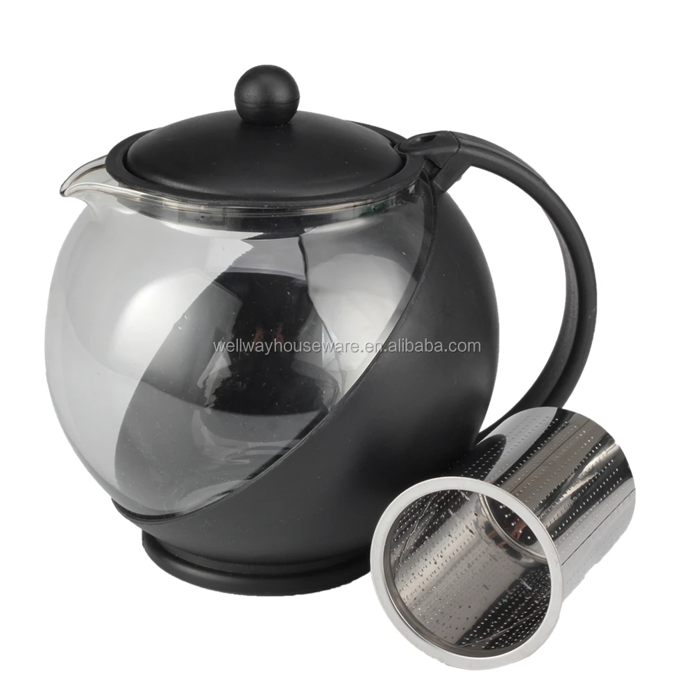 Halfmoon Teapot For Flowering Tea Set,Wide Mouthed Temperature Safe