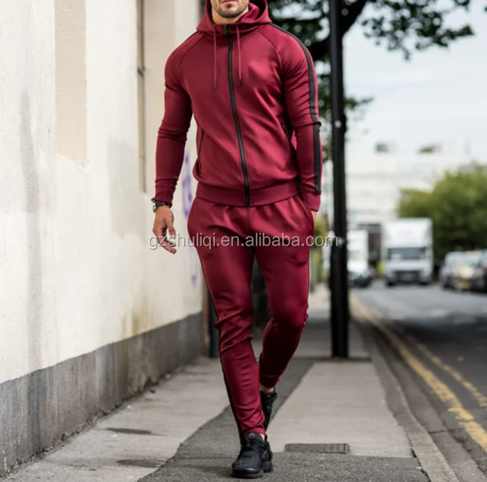 mens black slim fit tracksuit