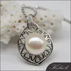 Female genuine S 925 silver freshwater pearl pendent necklace