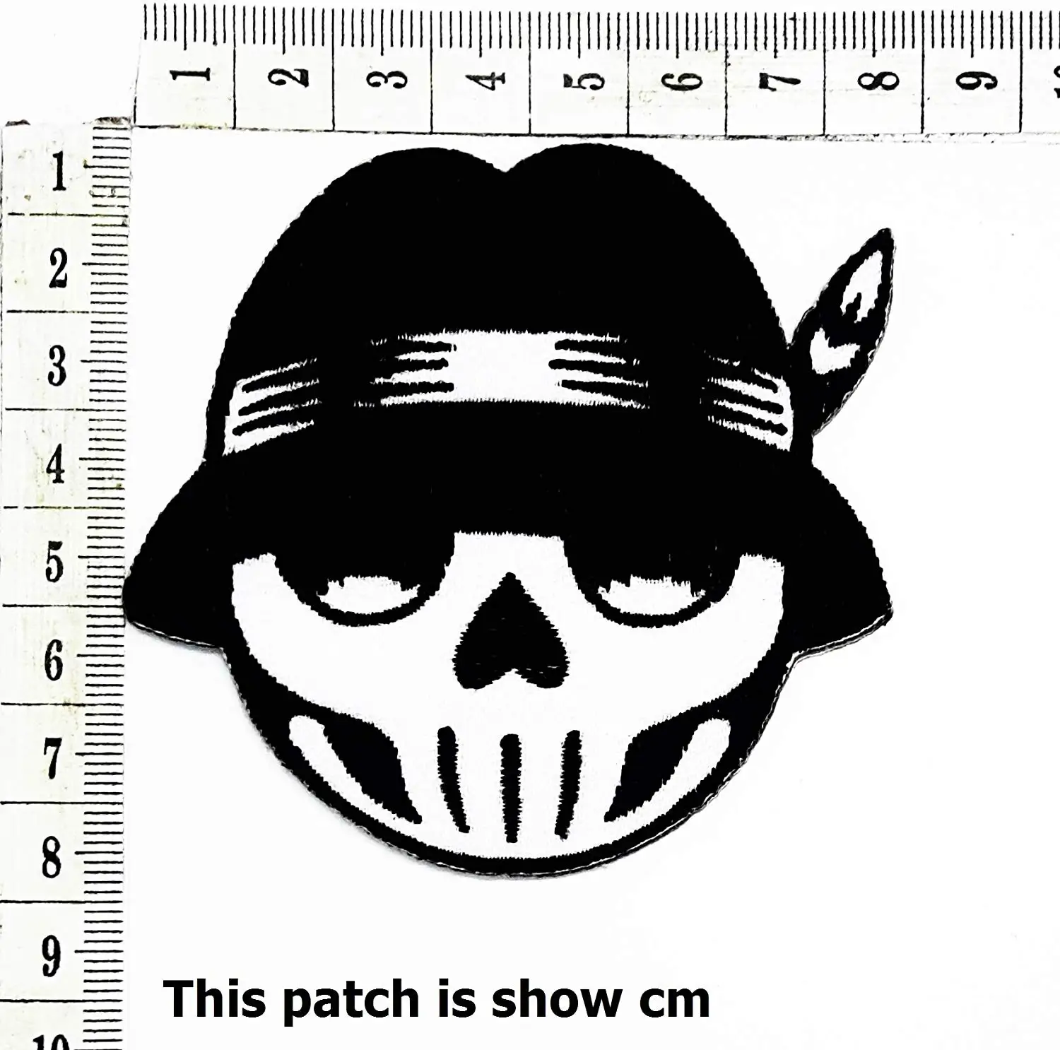 Iron On Patch Badge Applique Cartoon Tattoo Goth Skeleton Girl Pink Hair Bow