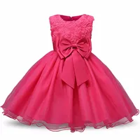 

Hot Girl Flower Girl Dress Rose pattern kid birthday party dress Elegant Princess evening dress for 6 years old