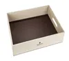 Free sample rectangle custom design leather shoe tray for hotel amenity