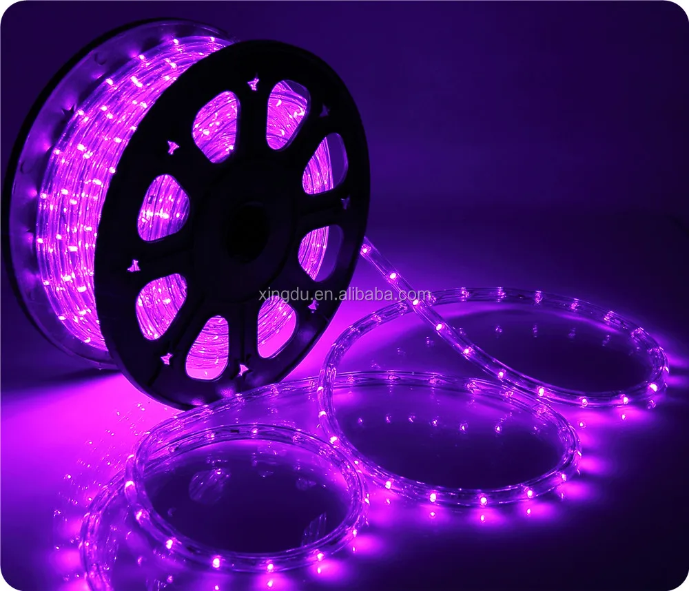 2wires purple 20meters 220-240v high voltage rope light led