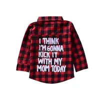 

Toddler Kids Baby Boys Girl red Plaid Tops Shirt Long Sleeve Plaids Shirt