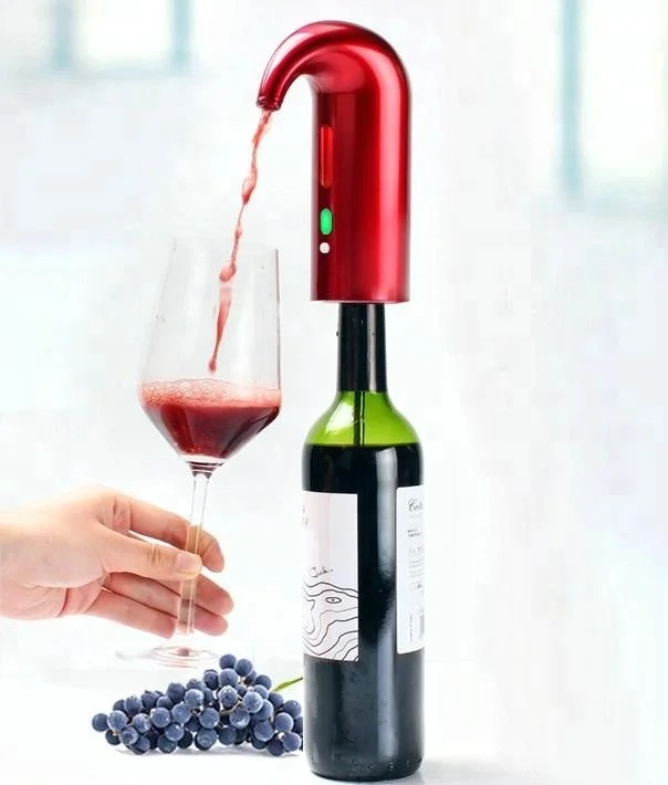 

China Manufacture Rechargeable Patent Wine Aerator Decanter Electric Wine Aerator, White, red, black