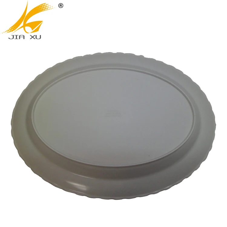 
15.5' melamine ware flower shape oval deep plate 