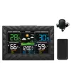 433Mhz color display weather station with temperature alert and outdoor sensor